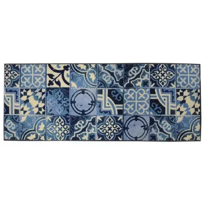 Alfombra de cocina Baldosas Azul