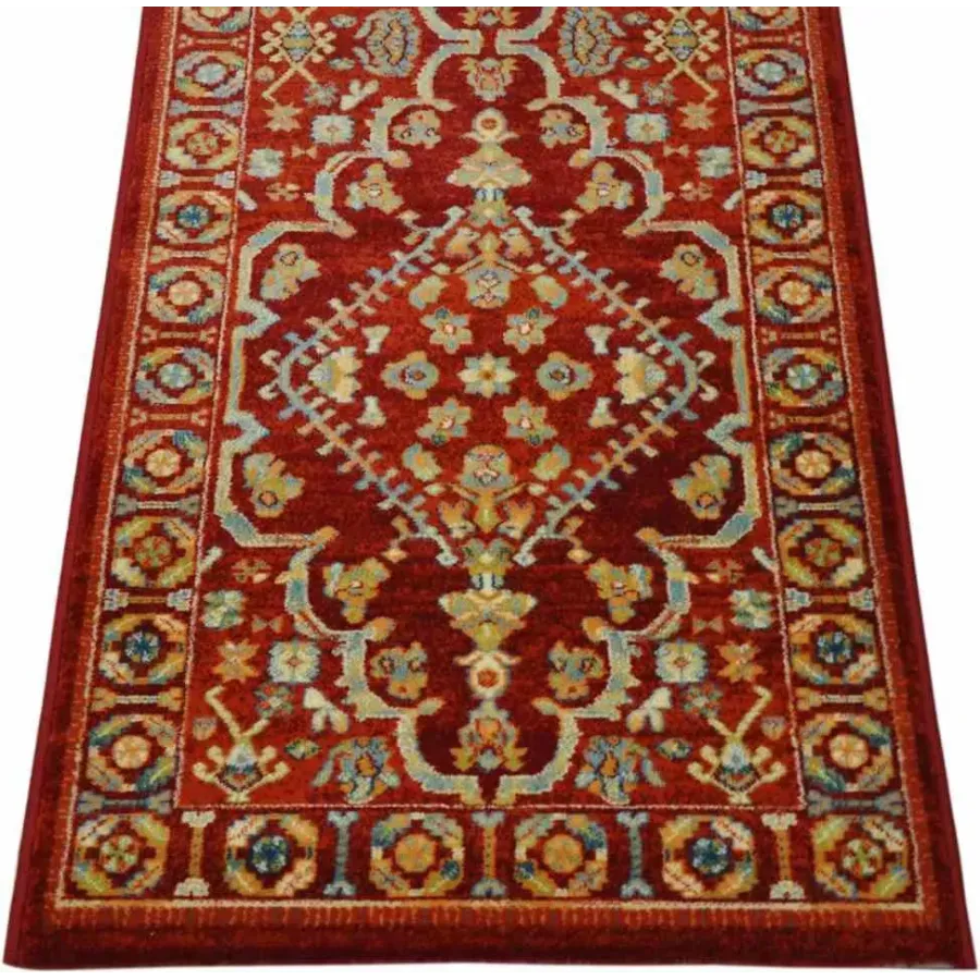 Alfombra Pasillo Native 200 Greca Rojo