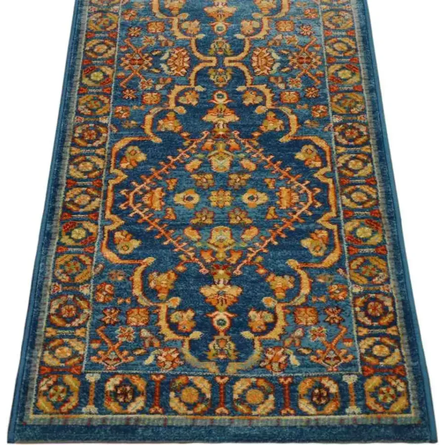 Alfombra Pasillo Native 200 Greca Azul