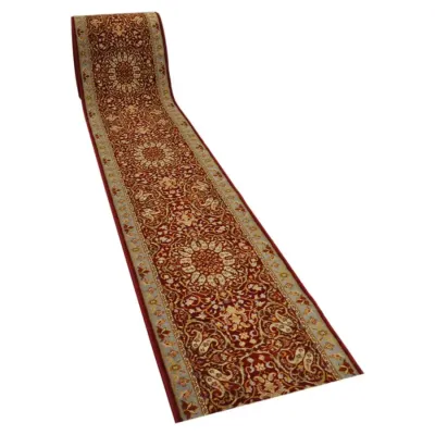 Alfombra pasillo Kashan Roja
