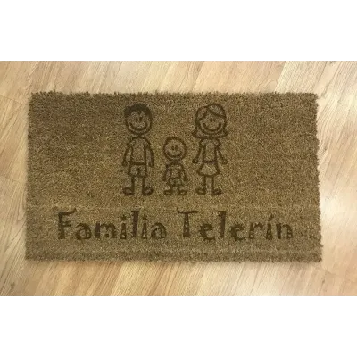 Felpudo de coco laser personalizado